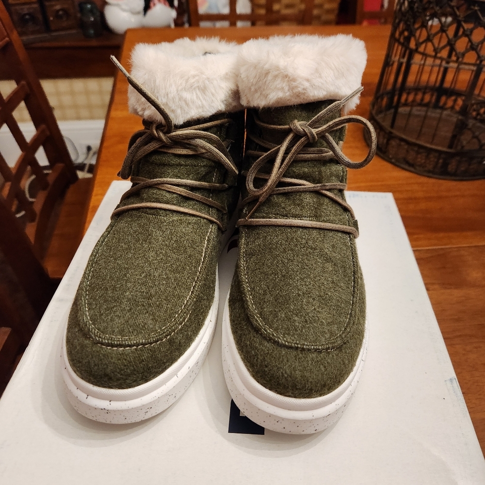 Romika Womens Helsinki 01 Boot Olive/Kombi size 39 Fur